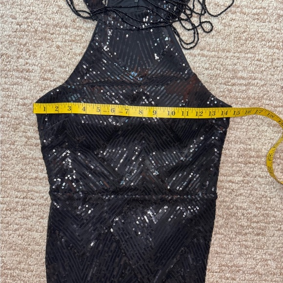 MISS ORD Cold Shoulder Beads Chain Cocktail Dress Size Small.  D46 - Picture 12 of 17